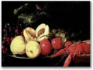 Trademark ART Jan Davidsz de Heem Still Life of Fruit with a Lobster Canvas Art, 16-Inch by 24-Inch