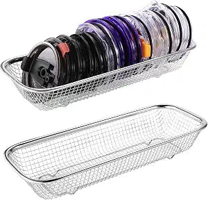 2Pack Stainless Steel Mesh Tumbler Cup Lid Organizer, Mason Jar Lid Holder