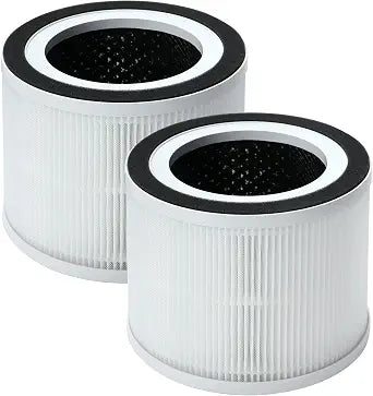 2-Pack True HEPA Replacement Filter, Compatible with HIMOX, Afloia, Compass Home Small Room Purifiers, 3-in-1 HEPA Filters