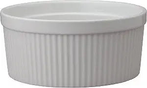 HIC Kitchen Souffle, Fine Porcelain, For Baking Souffles, Casseroles, Side Dishes, And Desserts, 64-Ounce (2-Quart) Capacity