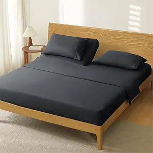 Manyshofu Black Split Head King Sheet Sets, 4 Piece Adjustable CK