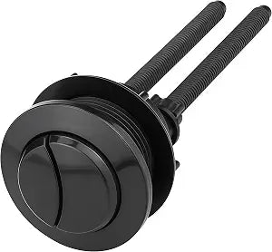 (Measure Your Hole Diameter 3.8cm/1.5in Before Ordering, Size Small) Black toilet flush button, 1 double toilet flush button round head, used for bathroom toilet water tank maintenance