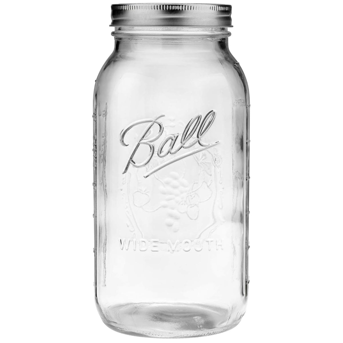 Ball Wide Mouth Glass Mason Jars with Lids and Bands,64 Ounce (Pack of 1)