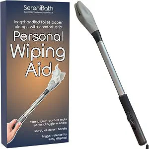 Bottom Wiping Aid to Grab Toilet Paper & Extend Reach - Bathroom Buddy for Wiping Butt - for Elderly, Disabled, Limited Mobility, & Overweight People - Hygiene Assist Tool