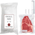 30-Pack Small Vacuum Sealer Bags & 2 Bonus Sealing Clips, Compatible with Chef Preserve - BPA-Free (8 x 10 in) Reusable Food Storage Bags for Freezer, Microwave, Sous Vide - Leak-Proof