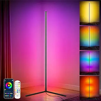 MOMSIV RGB Corner Floor Lamp, LED Corner Light with 16 Million Colors
