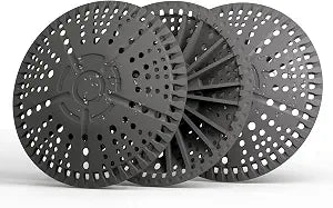 BSEED Shower Drain Hair Catcher, 3 Pack Drain Hair Catcher Premium Silicone Durable & Flexible, Shower Drain Cover Protector for Flat Drains of Shower Room, Bathroom Sink, Kitchen, Easy to Clean, Gray
