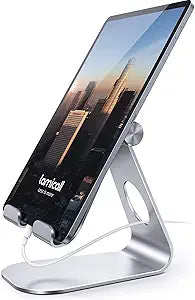 Lamicall iPad Stand Adjustable Tablet Holder, Sturdy Aluminum, Multi-Angle