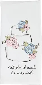 Mud Pie Eat Drink Cotton Hand Towel; 26" x 16 1/2"