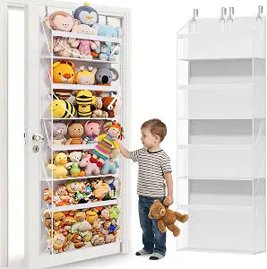 UVIAHOMI Over the Door Organizer for Stuffed Animal, Kids Toy Storage