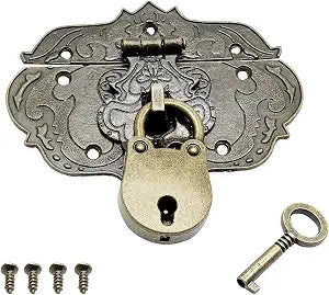Litoexpe Antique Brass Hasp Latch with Screws