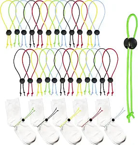 Sock Clips for Laundry, 25-Pack Sock Lock Bands - Never Lose a Sock Again! Super Elastic Straps Keep Pairs Secure in Washer & Dryer (25)