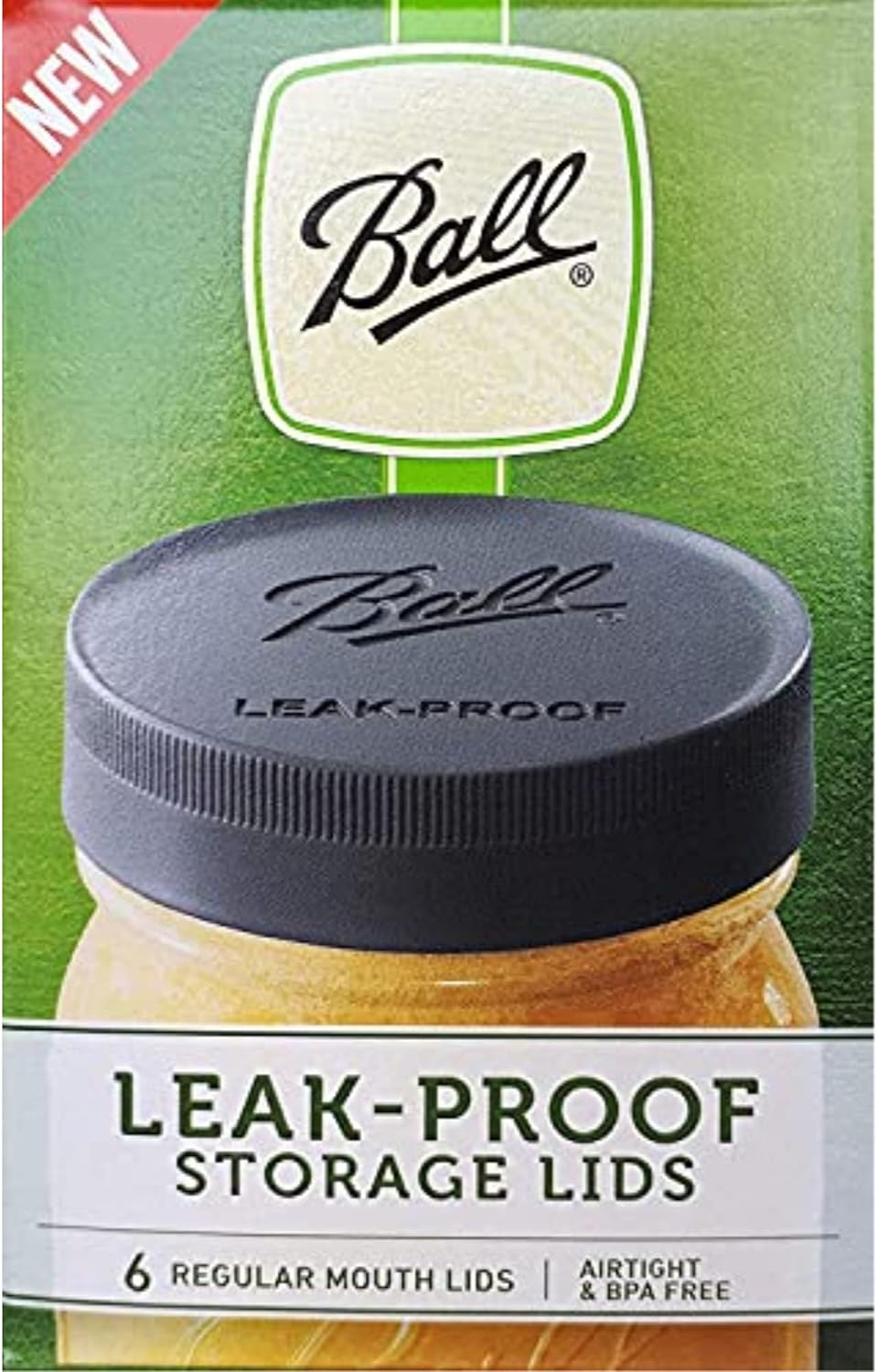 Ball Mason Jar Leak-Proof Lids, Regular Mouth, 6 CT