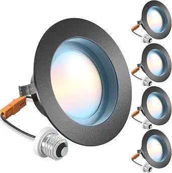 Sunco 4 Pack 4 Inch Retrofit LED Recessed Lights, 5CCT, 8W=60W, Dimmable