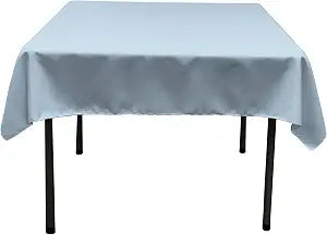 LinenTablecloth 54-Inch Square Polyester Tablecloth Baby Blue