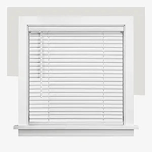 CHICOLOGY Cordless Mini Blinds, 1 Inch Vinyl Window Blinds, Room Darkening & Privacy, Easy Install with Adhesive Brackets, Child Safe, for Windows, Doors & Campers, Midnight White,39" W x 60" H