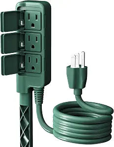 HBN Outdoor Power Stake Waterproof with 6FT Long Extension Cord