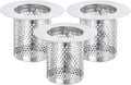 uxcell 2 Pack Shower Drain Strainer, 2" x 2.5" Stainless Steel Floor Drain Strainer Deep Sink Hair Catcher for Kitchen Bathroom Balcony Floor Drain, Fit Hole Size from 1.57" to 2.56"