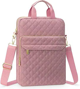 Laptop Tablet Sleeve Bag Carrying Case Compatible with 14 inch MacBook Pro M5 M4 M3 M2 M1/13.6 inch MacBook air M4 M3 M2/13 Inch iPad Pro M4 Air M3/13 MacBook Neo/12.9 inch iPad with Keyboard, Pink