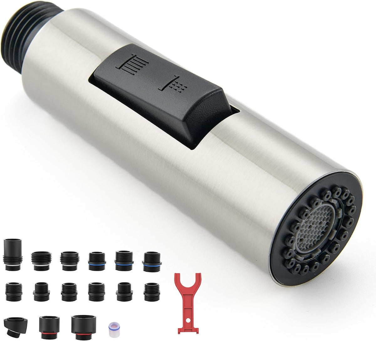 Metal Kitchen Faucet Head Replacement with 15 Adapters