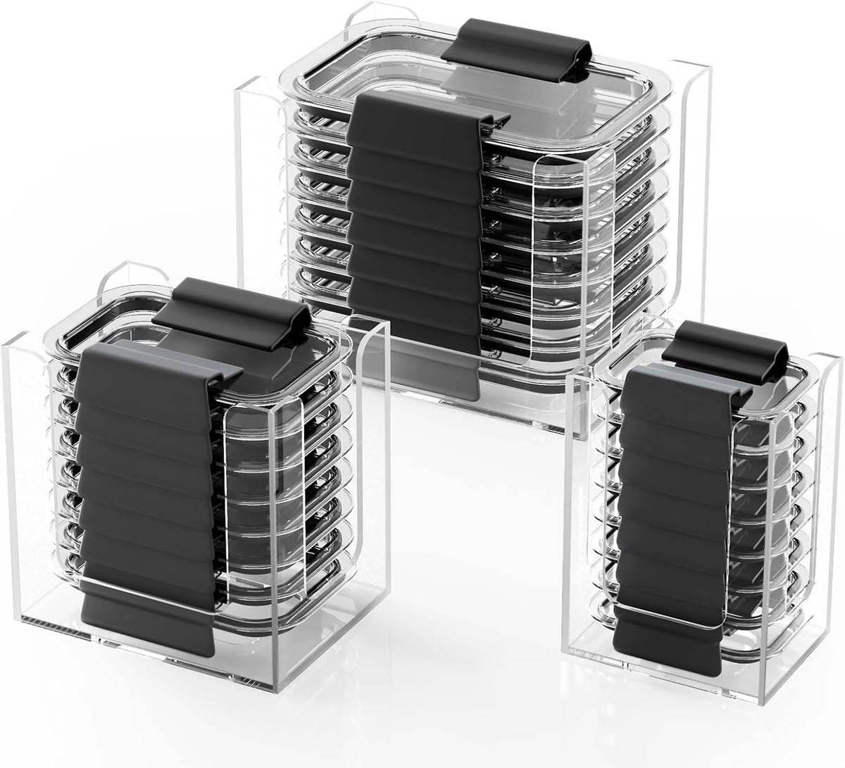 Acrylic Lid Organizer for Rubbermaid Brilliance Storage Containers,3-Piece