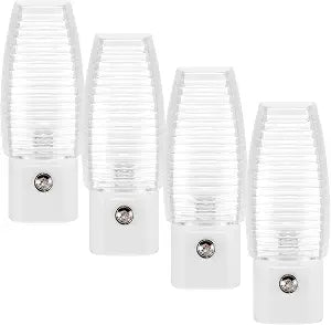 Maxxima MLN-16 LED Plug in Night Light - Features Auto Dusk to Dawn Sensor 5000K Daylight, 5 Lumens, Ideal for Bedroom, Bathroom, Hallway, and Senior Living Use - 4 Pack