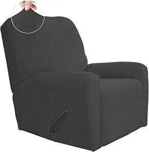 Easy-Going Stretch Recliner Chair Sofa Slipcover Washable Dark Gray