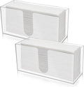 2 Pack Acrylic Countertop Paper Towel Dispenser, Clear Napkin Holder for Bathroom Countertop Paper Towel Holder Z-fold/C-Fold/MultiFold Trifold Papers Towels for Bathroom Kitchen Restaurant(2)