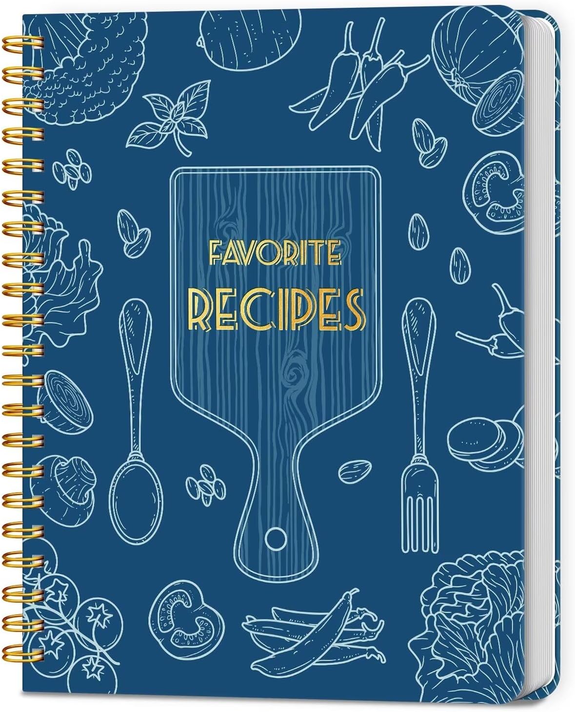 Recipe Book to Write in Your Own Recipes, Blank Recipe Journal, 140 Recipes