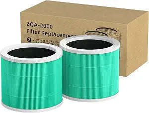 2 Pack ZQA2000A / ZQA2000B / ZQA2000C Replacement Filter Compatible with Cobectal & Oterbear ZQA2000 Series Air Purifiers, 3in1 HEPA Filter with Activated Carbon