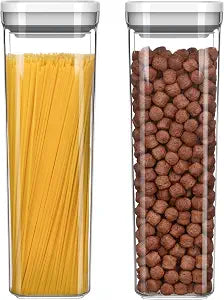MR.SIGA 2 Pack Airtight Food Storage Container Set for Pantry Organization