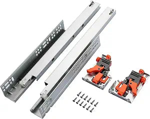 1 Pair of 22 Inch Undermount Soft Close Drawer Slides