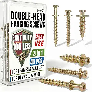 laffeya Double Headed Bear Claw Picture Hanging Screws Mounting Hardware