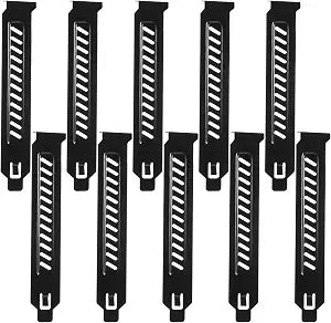 10 PCS PCI Slot Cover, Vented Slot Covers for Computer Cases, Dust Filter Bracket Expansion Blanking Plate for Computer Cases, Black