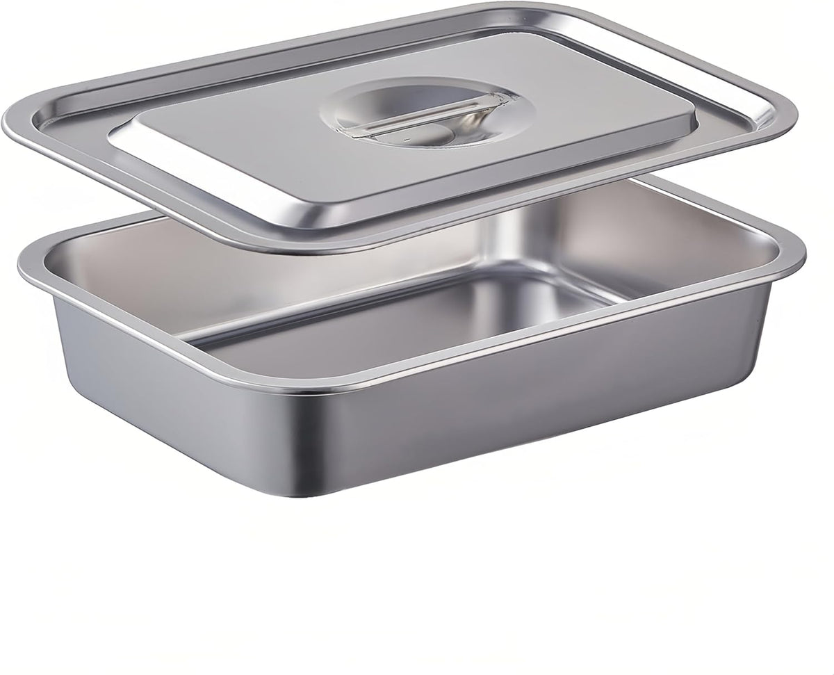 4 Inch Extra Deep Lasagna Baking Pan with Lid, 7.4Qt