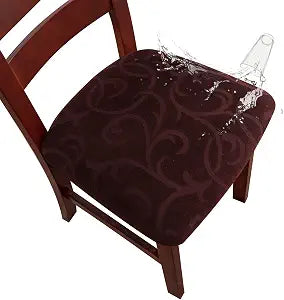 Genina Waterproof Dining Chair Covers Stretch Seat Covers, 4Pack