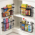 4 Pack Cabinet Door Organizer, Adhesive Inside Cabinet Door Storage