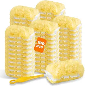 Duster Refills Compatible with Swiffer Duster Handles, 100 Count, 1 Handle