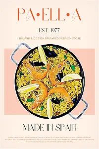 Trademark Fine Art Canvas Wall Art - Nazma Khokhar 'Paella' Wall Art for Living Room, Bedroom, or Office Dcor 12 x 19 Inches