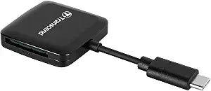 Transcend RDC3 SD Card Reader, Dual Slots USB Type C to Micro SD Adapter