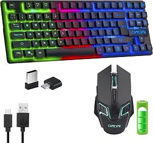 Gaming Wireless TKL Keyboard Mouse Rechargeable CHONCHOW G112