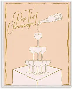 Champagne Phrase Kitchen, 16 x 20 Inch Framed Gicle Print