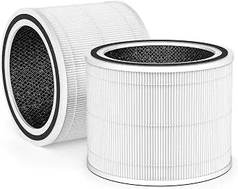 2-pack 12070 Air Filter Replacement, Compatible with Clorox Turbo Air Purifiers 11070, Medium Room Advanced Carbon Air Filter Replacement12070