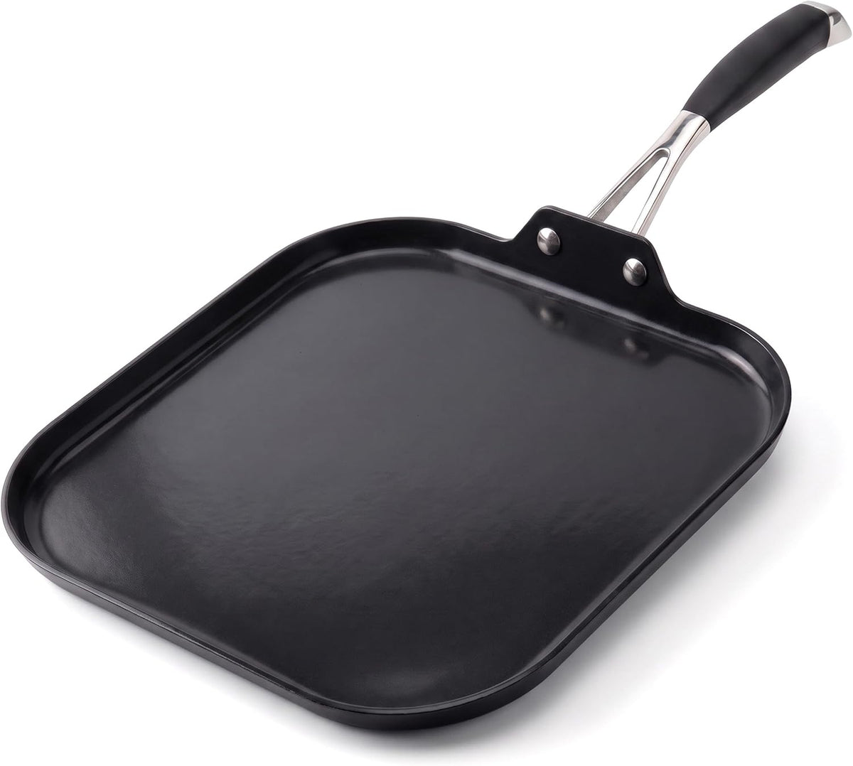 NutriChef 11-Inch Square Griddle Pan | Nonstick with Induction Base