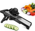 5â€‘inâ€‘1 Adjustable Mandoline Slicer, Stainlessâ€‘Steel Body with ABS Frame
