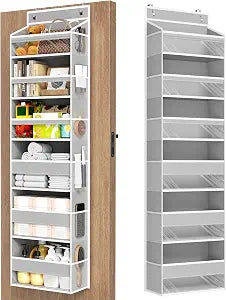 6 Tiers Over The Door Organizer, Behind The Door Storage Hanging Shelves