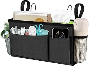 BlissTotes Bedside Caddy, Dorm Storage with Pockets, Bunk Bed Accessories