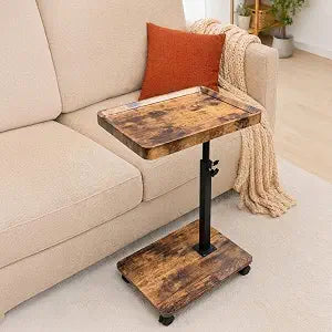 C Shaped Side Table for Couch, TV Tray, End Table (Vintage)