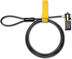 Kensington Combination Cable T-Bar Standard Lock Slot for Laptops, Resettable 4 digit password with 6 Foot Cable, K64673AM