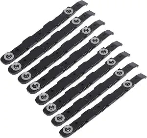 8 Pack Chassis Hard Drive Mounting Plastic Rails Chassis Hard Drive Rails Durable Anti-Scratch HDD Mount Rails for Desktop Computer Cases, Black